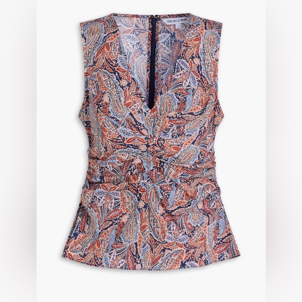 SOLD Veronica Beard Multicolor Paisley Blouse